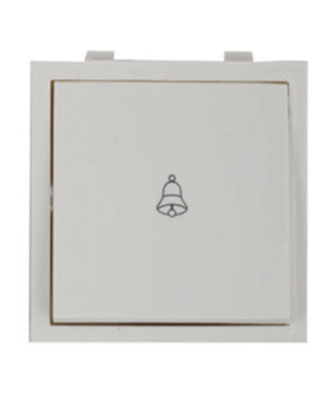 Anchor Roma Bell Push Switch, 10A, 2 Module, White